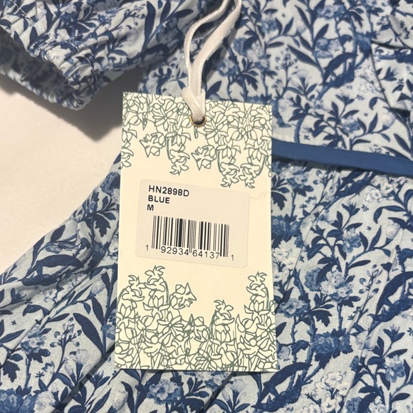 Blue Floral Mini Dress - Picture 2 of 4